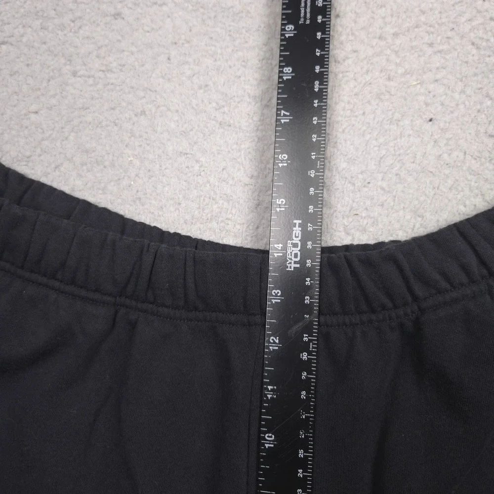 The North Face Men XL Black Fleece Sweat Shorts Big Half Dome Logo Drawstring